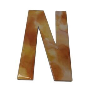 Decorative Hanging Letter N Plaque – Wall Accent